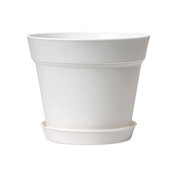 Ghiveci plastic cu diametru mare pentru suculente, aspect ceramic