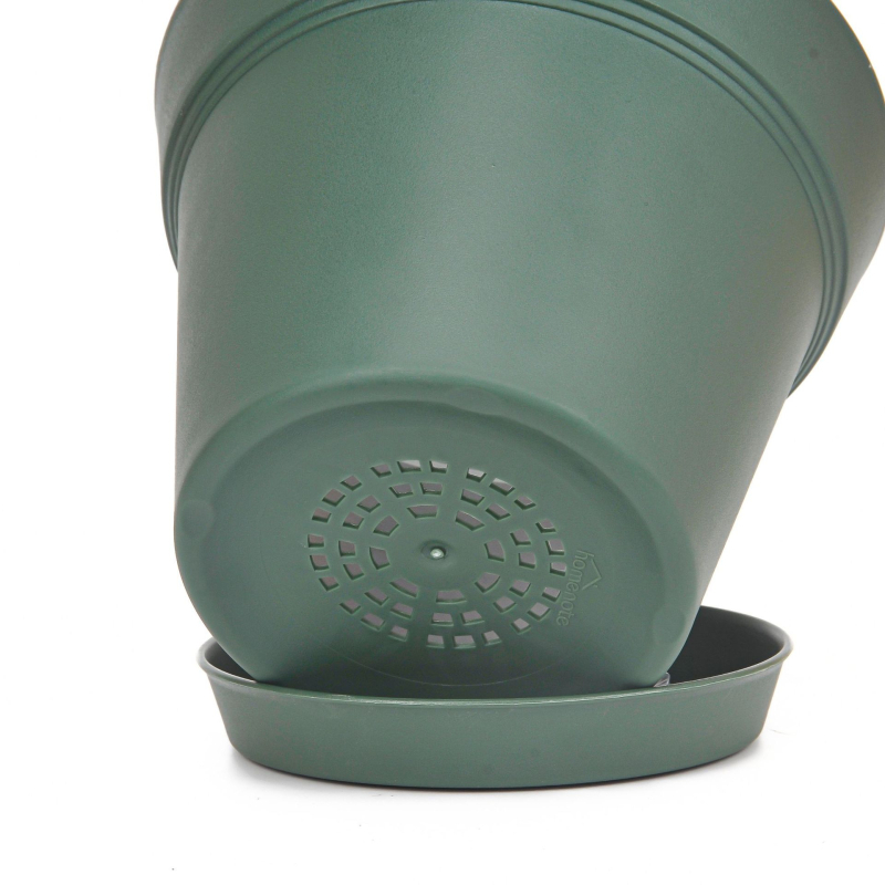 Ghiveci plastic cu diametru mare pentru suculente, aspect ceramic