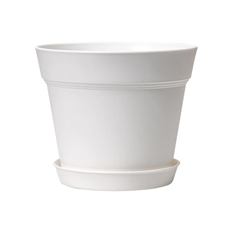 Ghiveci plastic cu diametru mare pentru suculente, aspect ceramic