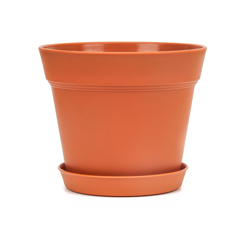 Ghiveci plastic cu diametru mare pentru suculente, aspect ceramic
