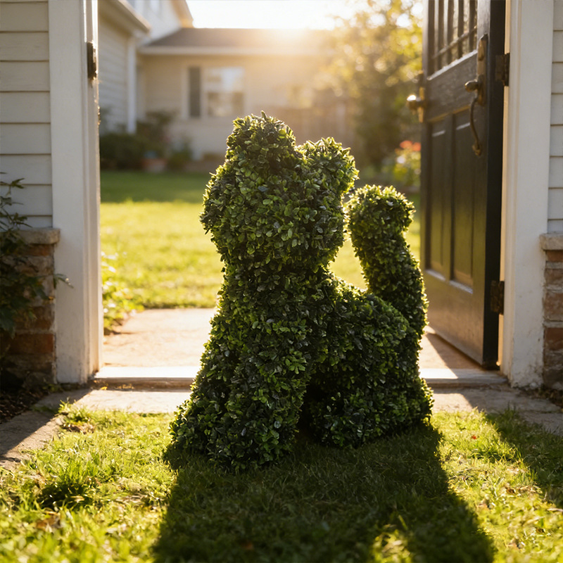 Gazon artificial cu sculpturi realiste de animale mici pentru decor de grădină, amenajări exterioare