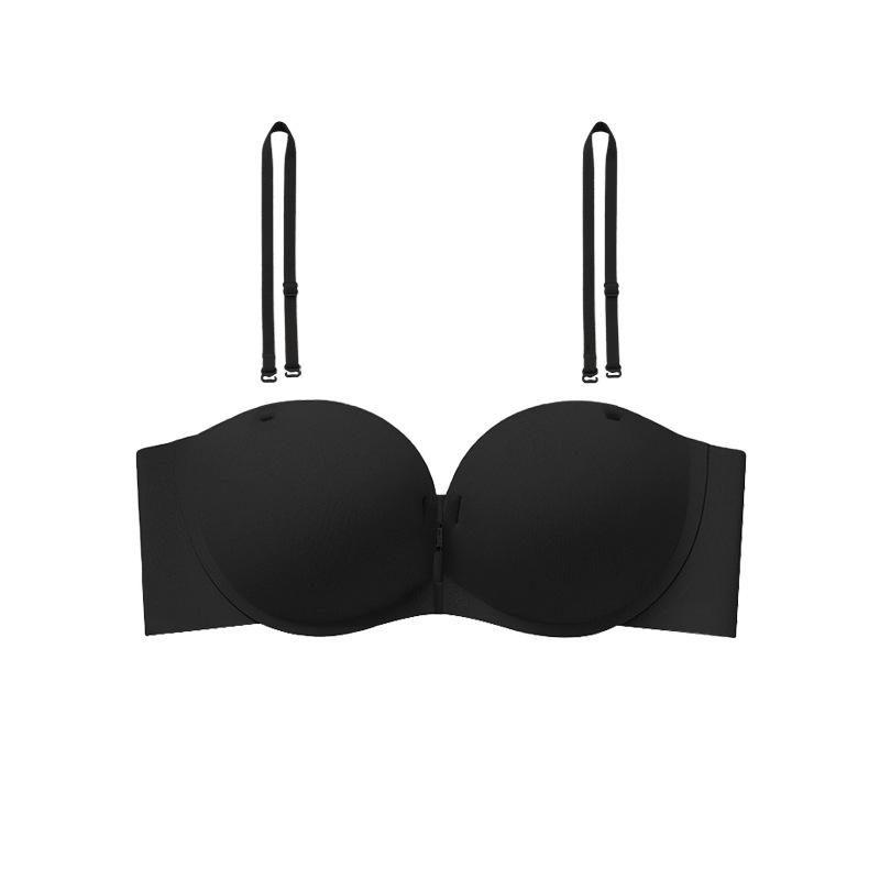 Big Orange Secret váll nélküli melltartó leválasztható kettős elülső kapcsokkal, láthatatlan puha támasz, csúszásmentes, kétirányú viselés