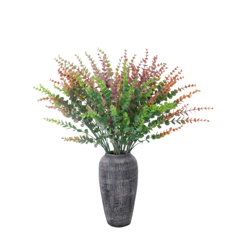 Floare artificială de eucalipt cu o singură ramură – decor pentru casă, buchet de nuntă, plantă de perete MW20205