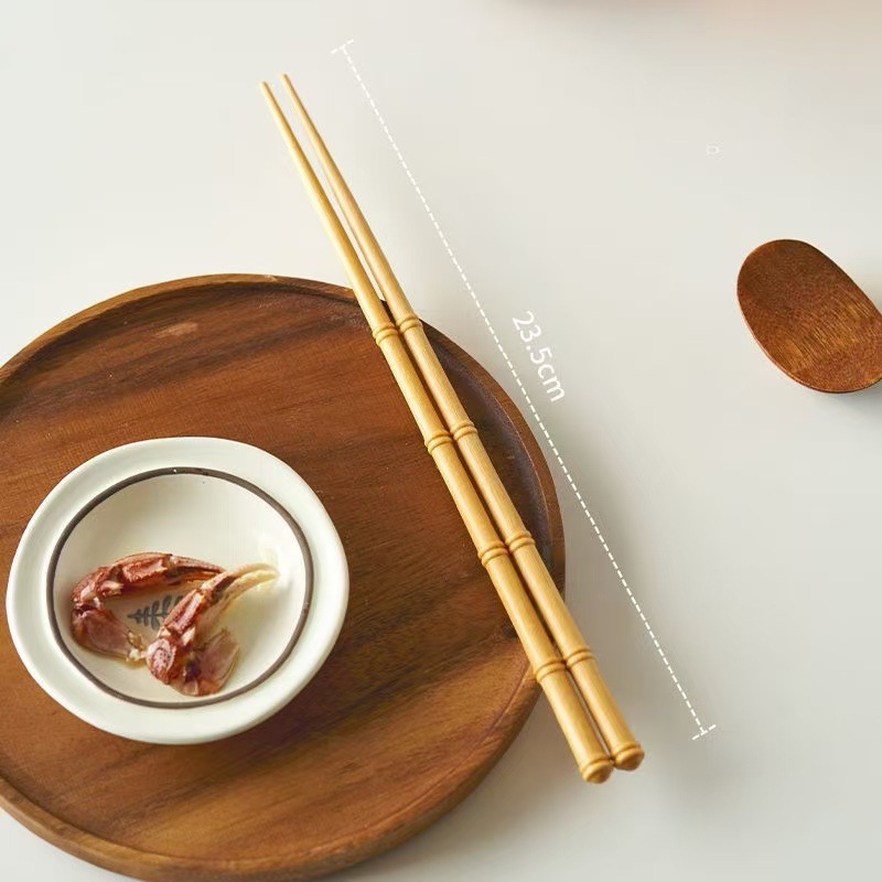 Chopsticks din lemn, design creativ, vârfuri în stil japonez, pentru uz casnic, set cu câte o pereche pentru fiecare persoană