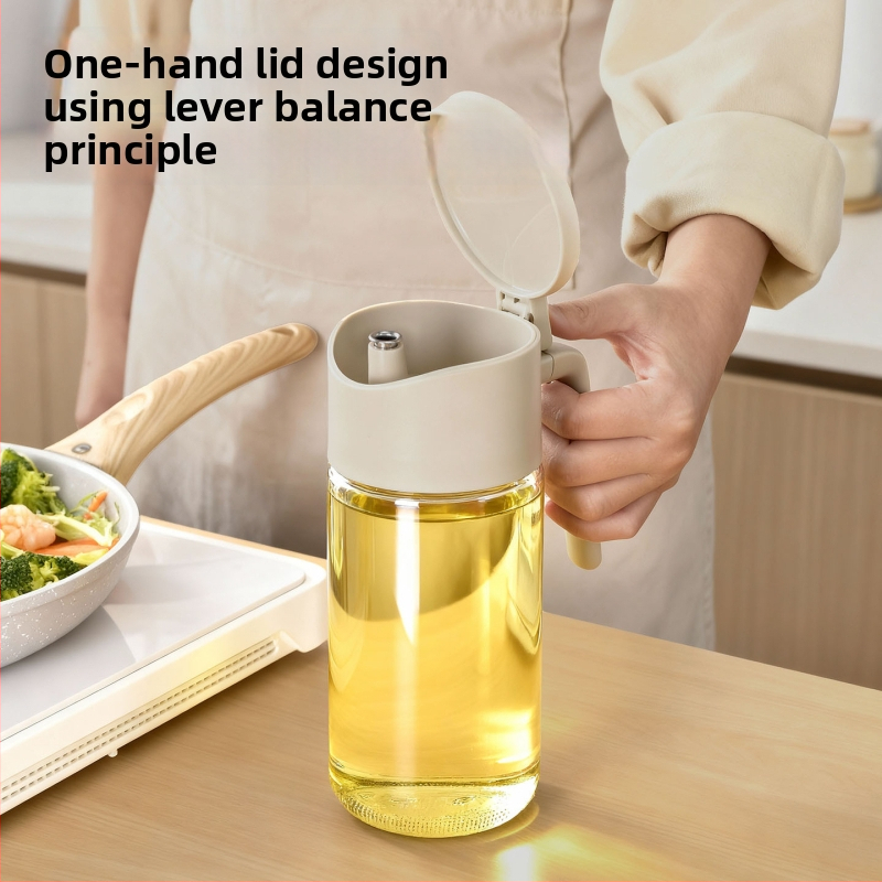 Recipient din sticlă pentru ulei, bucătărie, capacitate mare, design modern