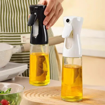 Sticlă spray pentru ulei de bucătărie, 200 ml, cu apăsare, de calitate alimentară, îngroșată