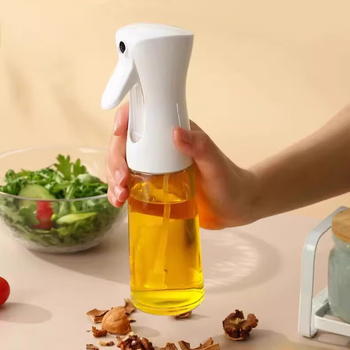 Sticlă spray pentru ulei de bucătărie, 200 ml, cu apăsare, de calitate alimentară, îngroșată