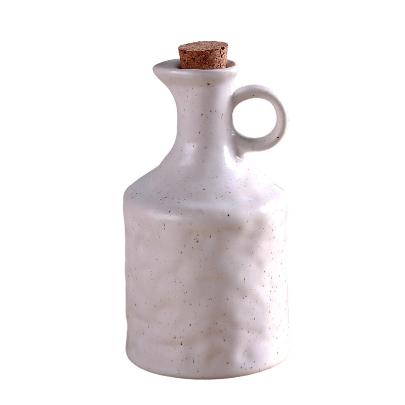 Sticluță ceramică pentru ulei, stil retro, cu capac, duală pentru pulverizare și turnare, pentru bucătărie și uz casnic