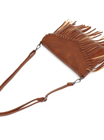 Ženska torbica u obliku koverti s resicom i naramenicom – svakodnevna crossbody torba