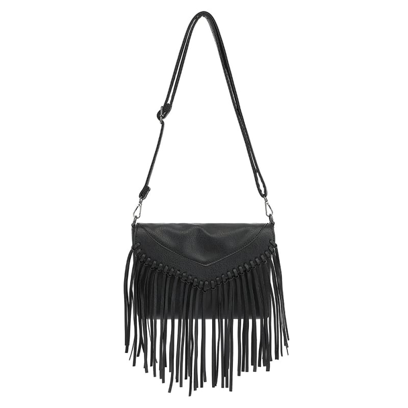 Ženska torbica u obliku koverti s resicom i naramenicom – svakodnevna crossbody torba