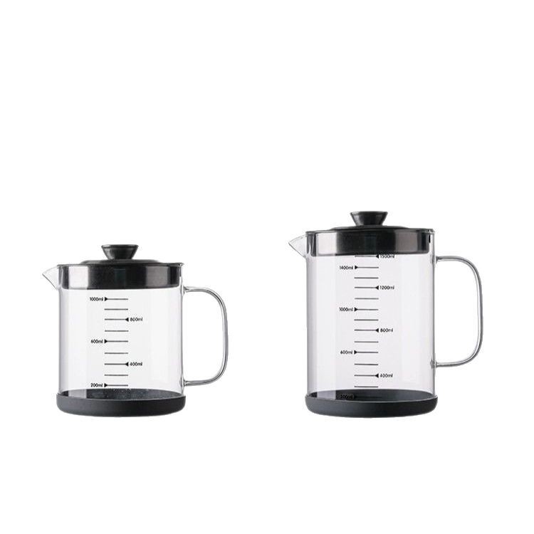 Recipient de ulei din sticlă borosilicată, cu filtru pentru reziduuri de ulei și lapte de soia, capacitate mare, recipient de depozitare în bucătărie