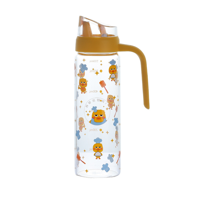 Bubble Duck sticlă de ulei cu deschidere și închidere automate, anti-scurgeri, pentru ulei și oțet, cu capac