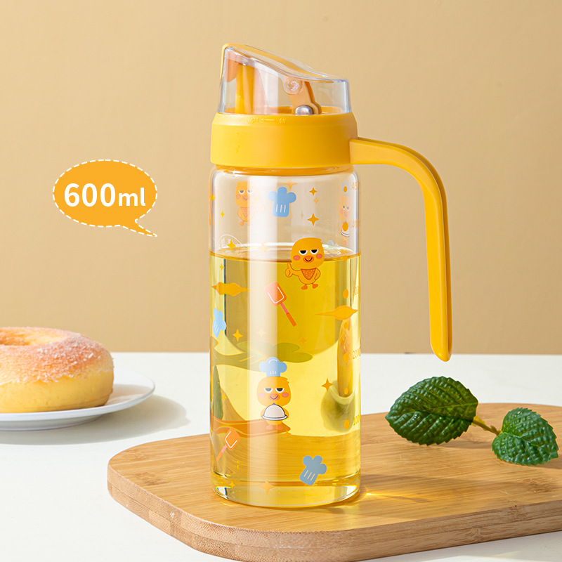 Bubble Duck sticlă de ulei cu deschidere și închidere automate, anti-scurgeri, pentru ulei și oțet, cu capac