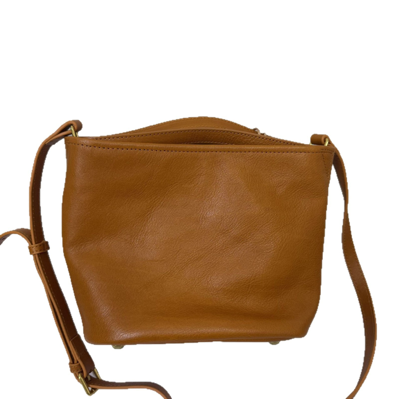 Ženska bucket torbica od prave kože, izdanje 2025, Crossbody, minimalistički dizajn, veliki kapacitet