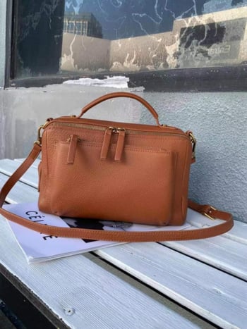 Ženska crossbody torba, velika kapaciteta, mekana koža prvog sloja teleće kože, svakodnevna torba