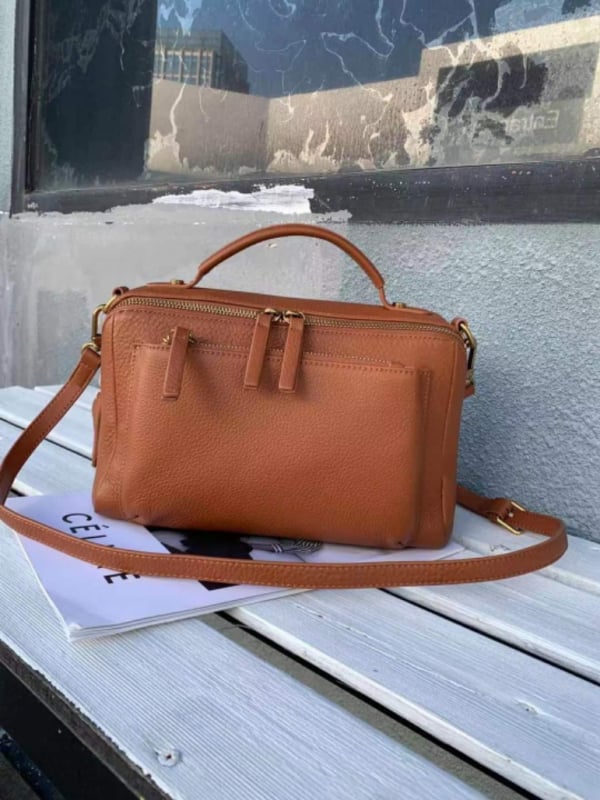 Ženska crossbody torba, velika kapaciteta, mekana koža prvog sloja teleće kože, svakodnevna torba