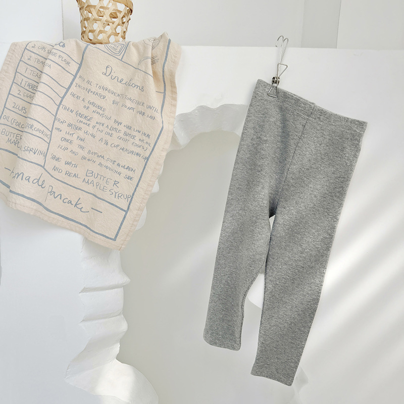 Őszi 2025 Gyerekek pamut csíkos leggings, elasztikus derék, puha felület, 3–8 éveseknek