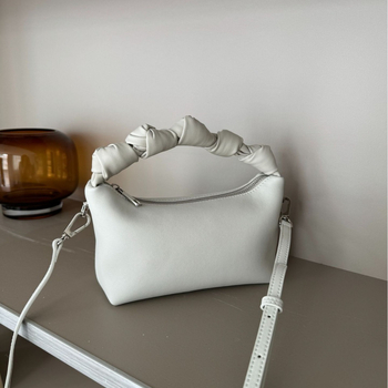 Kožna torbica u korejskom stilu, vintage čvor i dizajn oblaka, ženska crossbody torba