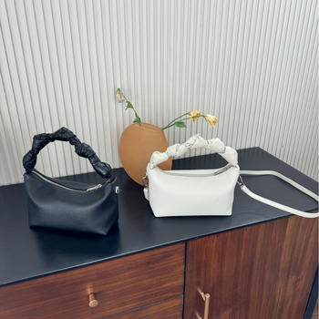 Kožna torbica u korejskom stilu, vintage čvor i dizajn oblaka, ženska crossbody torba