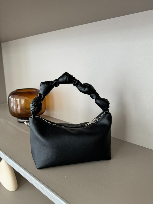 Kožna torbica u korejskom stilu, vintage čvor i dizajn oblaka, ženska crossbody torba