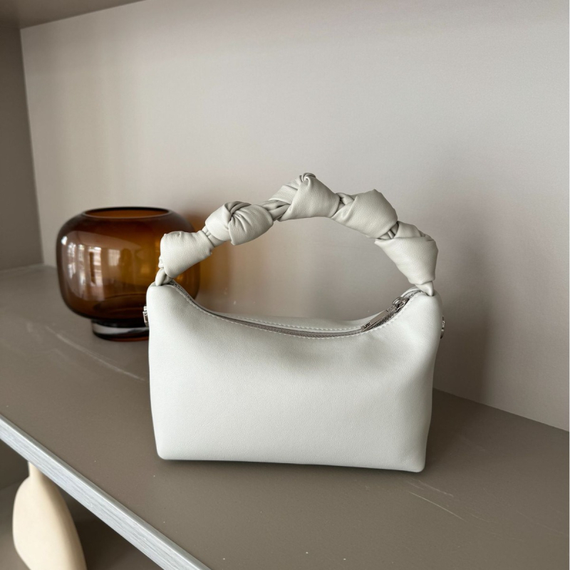 Kožna torbica u korejskom stilu, vintage čvor i dizajn oblaka, ženska crossbody torba