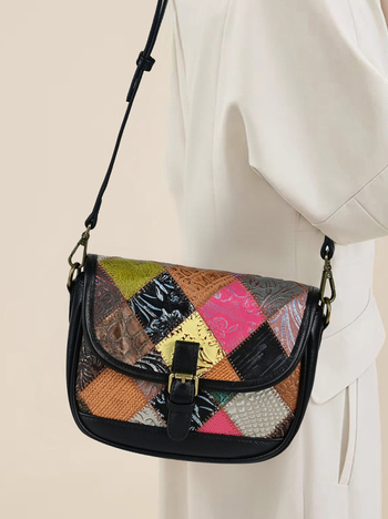 Ancient Chaoke ženska torbica etničkog stila, preko ramena ili crossbody, od prave kože vrhunske kvalitete, dijamantni šav, mala torbica