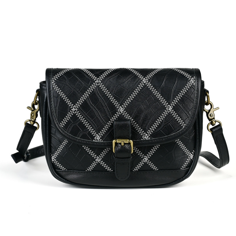 Ancient Chaoke ženska torbica etničkog stila, preko ramena ili crossbody, od prave kože vrhunske kvalitete, dijamantni šav, mala torbica