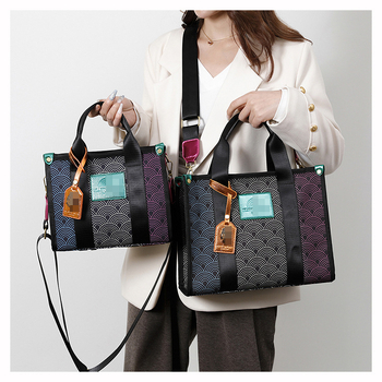 Ženska crossbody tote torba s velikim kapacitetom, svakodnevna torba, dizajn blok boja, elegantan stil