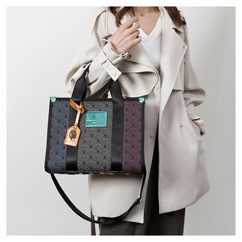 Ženska crossbody tote torba s velikim kapacitetom, svakodnevna torba, dizajn blok boja, elegantan stil