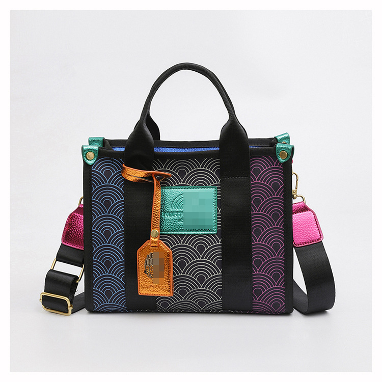 Ženska crossbody tote torba s velikim kapacitetom, svakodnevna torba, dizajn blok boja, elegantan stil