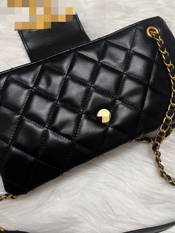 Srednja PU baguette torba s prešivenim uzorkom, lančana naramenica, crossbody ženska torba