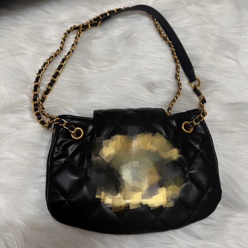 Srednja PU baguette torba s prešivenim uzorkom, lančana naramenica, crossbody ženska torba
