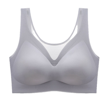 Bezšivna mrežasta grudnjaka za žene, bez žice, s punim košaricama, vest-stil, tanak