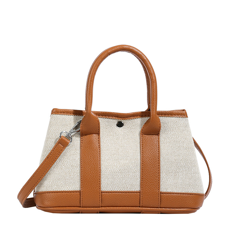 Ženska tote torba od platna s patchworkom, elegantan veliki kapacitet, korejskog stila
