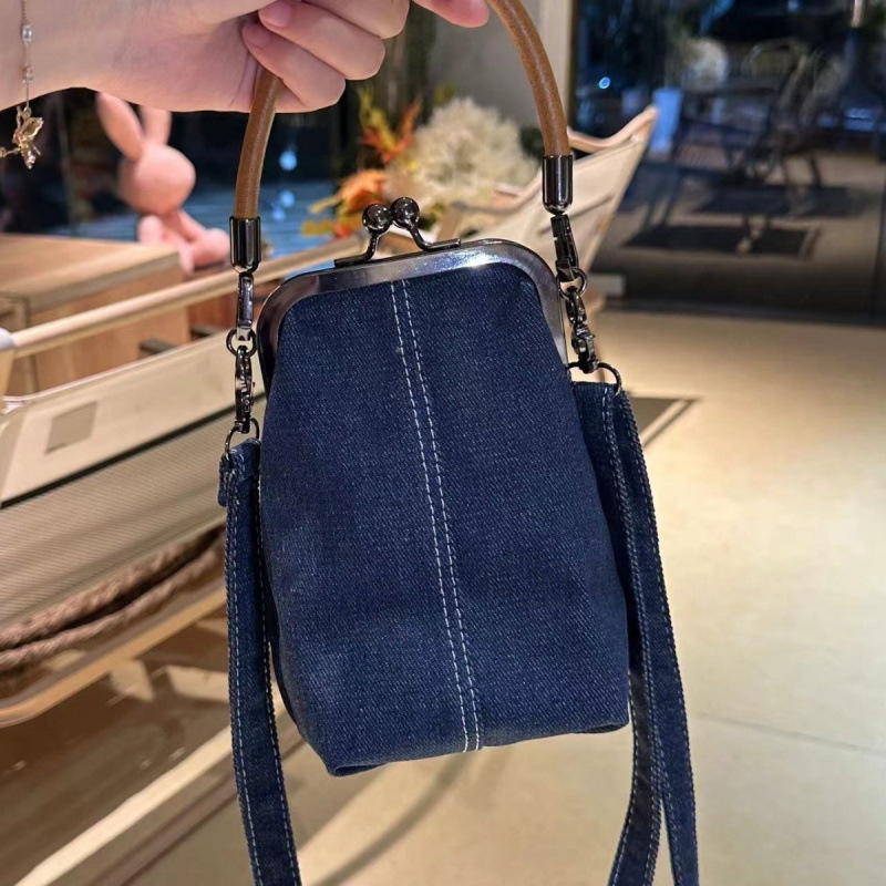 Denim crossbody torba za telefon, ručno izrađena, mala svakodnevna ženska torba