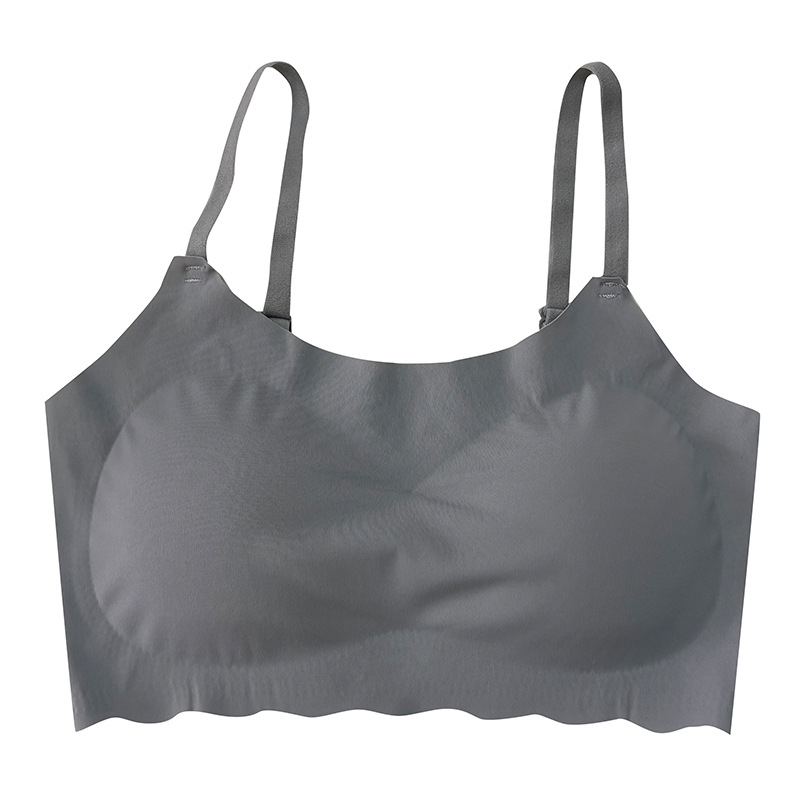 Klasično bezšivno donje rublje Ice Silk za djevojčice, sportski grudnjak bez naramenica, push-up tubetop