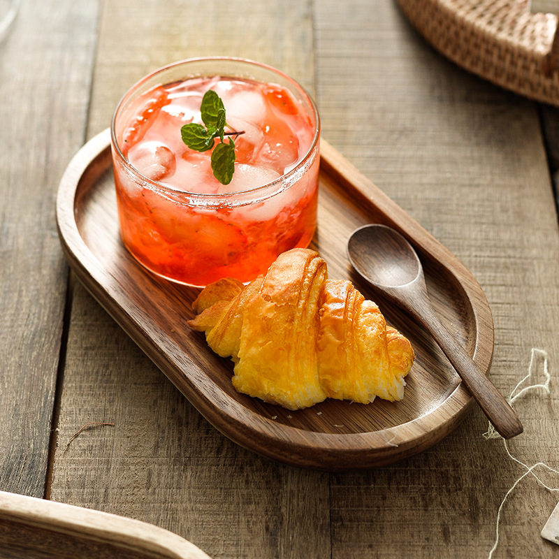 Bol de desert din sticlă borosilikat de înaltă rezistență la temperaturi, design minimalist, strat unic, potrivit pentru înghețată și iaurt, bol de mic dejun