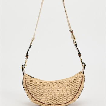 Ženska torba od slame, mala, crossbody, dumpling stil, proljeće 2024