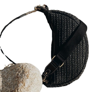 Ženska torba od slame, mala, crossbody, dumpling stil, proljeće 2024