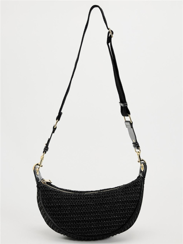 Ženska torba od slame, mala, crossbody, dumpling stil, proljeće 2024