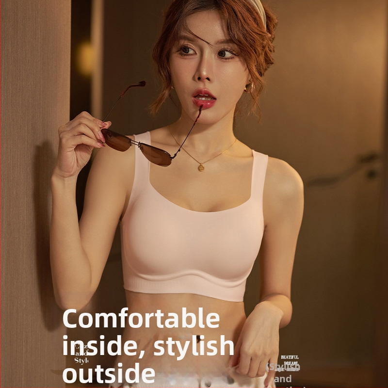 Gel‑tekstura, prozračan, bezšivni sexy push-up grudnjak za žene, bez čelične žice, plus-size, stražnji dizajn u stilu veste