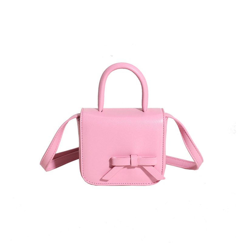Ženska mini kvadratna torba s mašnom u kontrastnim bojama, crossbody torba