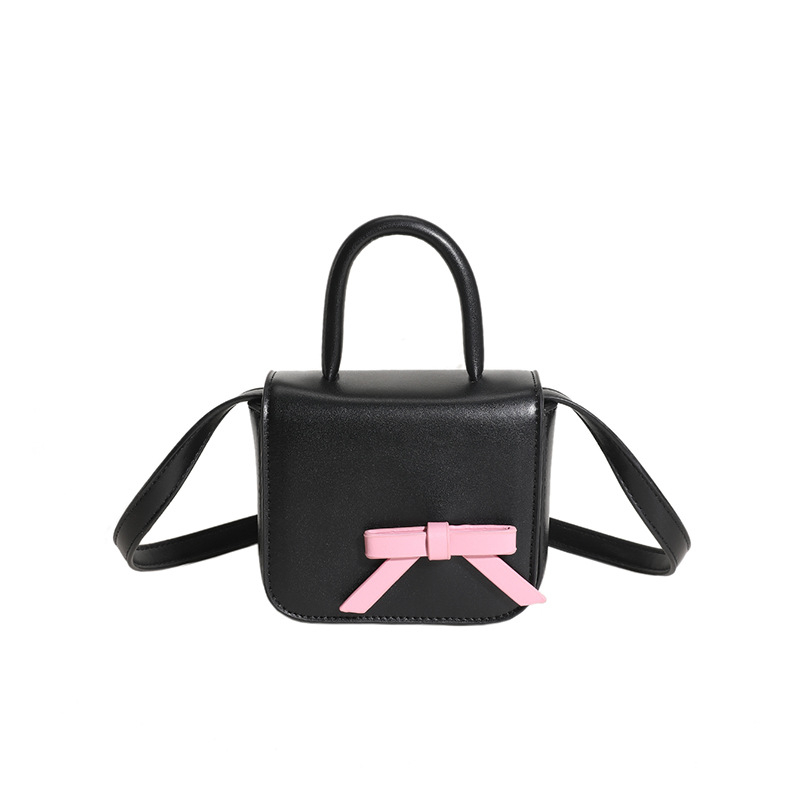 Ženska mini kvadratna torba s mašnom u kontrastnim bojama, crossbody torba