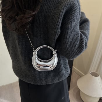 2025 nova međunarodna večernja torbica sa lancem, moderna mini torba u obliku polumjeseca od akrila, torbica za ruž, ženska crossbody torba