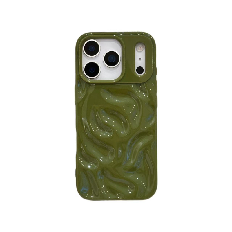 Minimalističko TPU kućište s meteorskim uzorkom za iPhone 16 i iPhone 15 Pro Max – 3D valoviti dizajn; jednobojno za iPhone 14; mekano kućište za iPhone 13