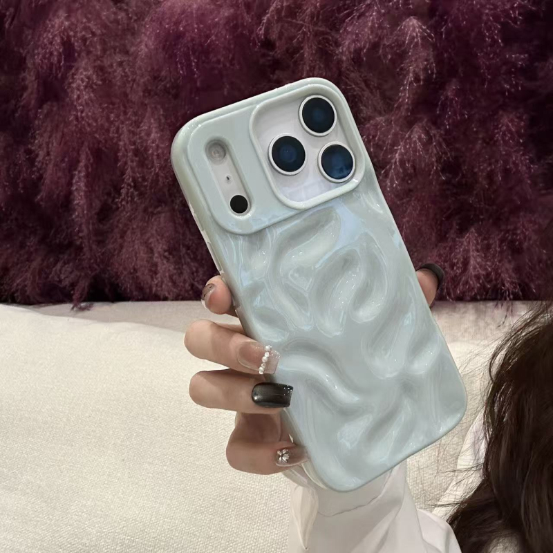 Minimalističko TPU kućište s meteorskim uzorkom za iPhone 16 i iPhone 15 Pro Max – 3D valoviti dizajn; jednobojno za iPhone 14; mekano kućište za iPhone 13