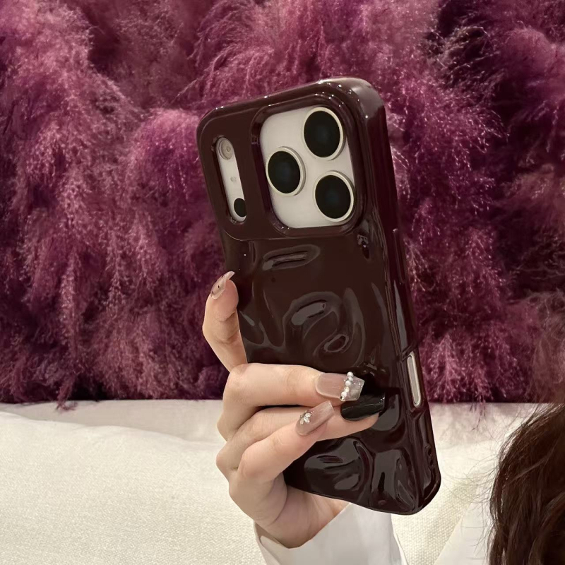Minimalističko TPU kućište s meteorskim uzorkom za iPhone 16 i iPhone 15 Pro Max – 3D valoviti dizajn; jednobojno za iPhone 14; mekano kućište za iPhone 13
