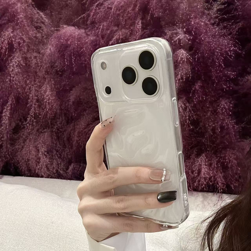 Minimalističko TPU kućište s meteorskim uzorkom za iPhone 16 i iPhone 15 Pro Max – 3D valoviti dizajn; jednobojno za iPhone 14; mekano kućište za iPhone 13