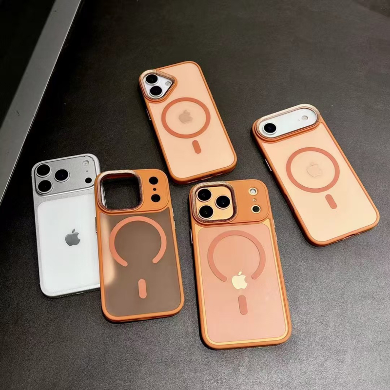 Magnetna zaštitna maska za iPhone 17 Pro Max s matnom površinom i metalnim ogledalom završetkom