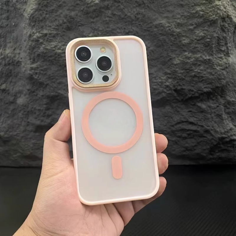 Magnetna zaštitna maska za iPhone 17 Pro Max s matnom površinom i metalnim ogledalom završetkom